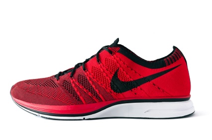 Red Nike running shoes
