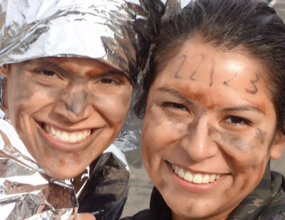 Women in tough mudder race