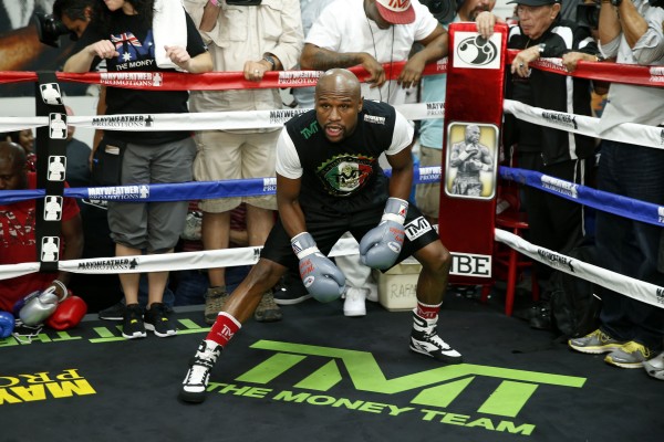 Floyd Mayweather vs Manny Pacquiao Floyd Mayweather's Work Out for the Press April 14, 2015 Photo credit: Will Hart