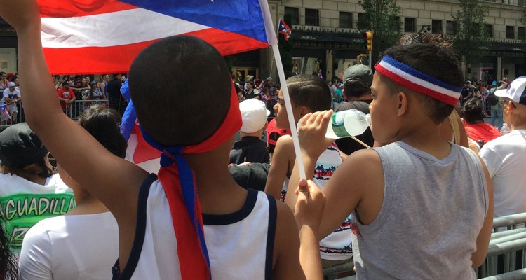Puerto Rican Day Parade- Kids celebrating at the parade- PG