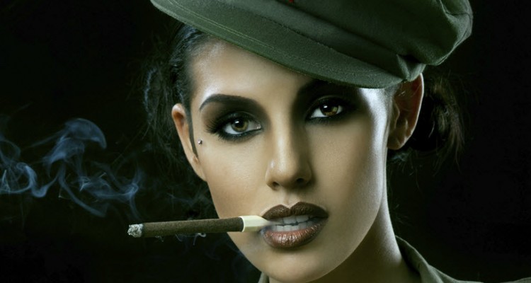 Woman-Smoking-Cigar
