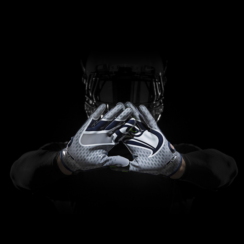 2015 Nike Super Bowl XLIX 49 NFL gloves- Seattle Seahawks- A