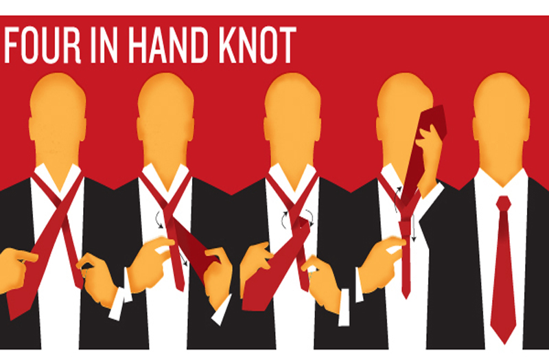 Four in Hand tie knot- A